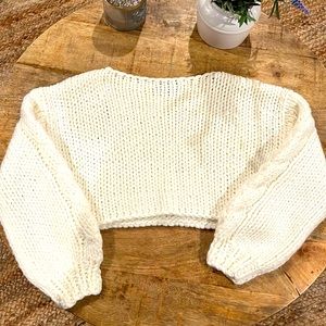 Crop beige sweater